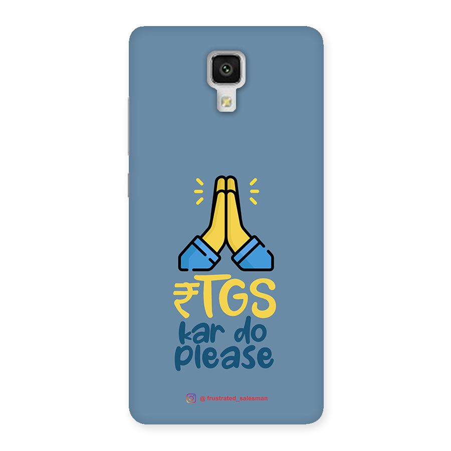 RTGS Kar Do Please SteelBlue Back Case for Xiaomi Mi 4