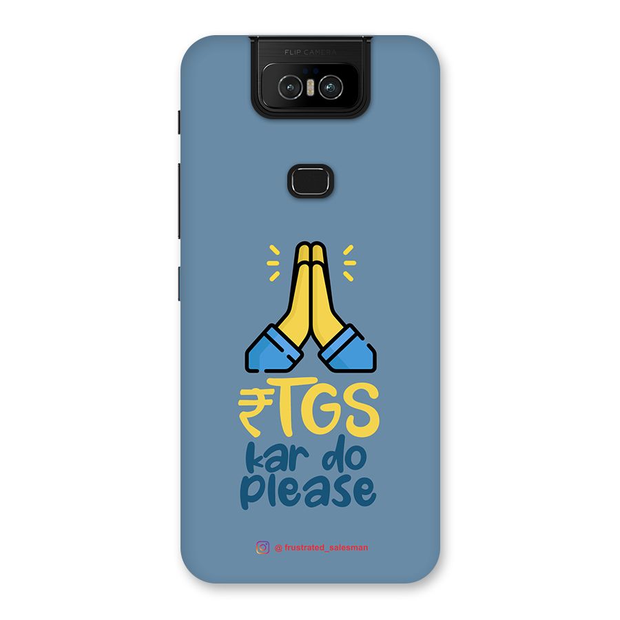 RTGS Kar Do Please SteelBlue Back Case for Zenfone 6z