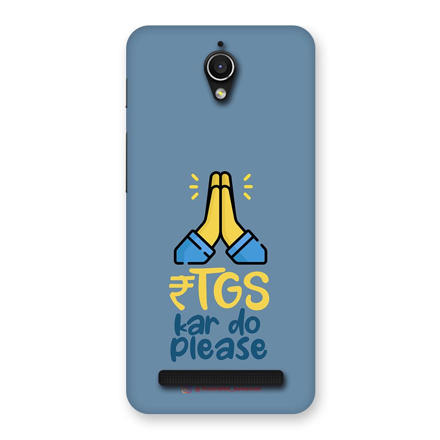 RTGS Kar Do Please SteelBlue Back Case for Zenfone Go
