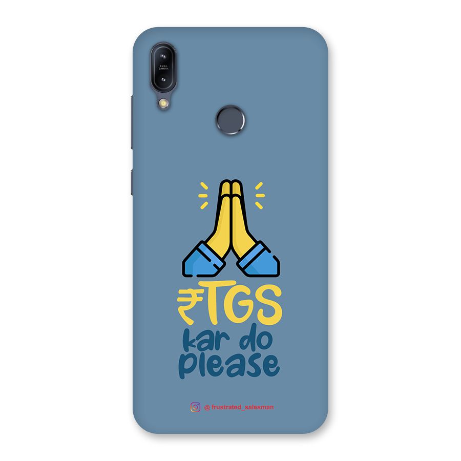 RTGS Kar Do Please SteelBlue Back Case for Zenfone Max M2