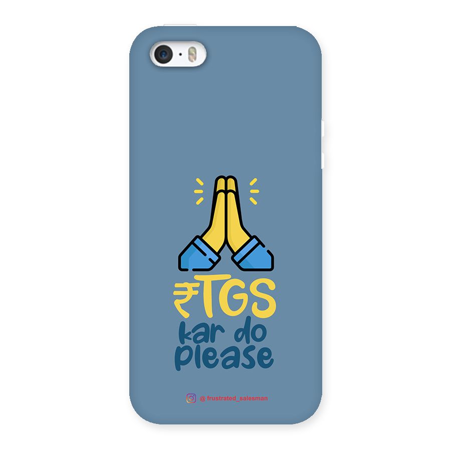 RTGS Kar Do Please SteelBlue Back Case for iPhone SE