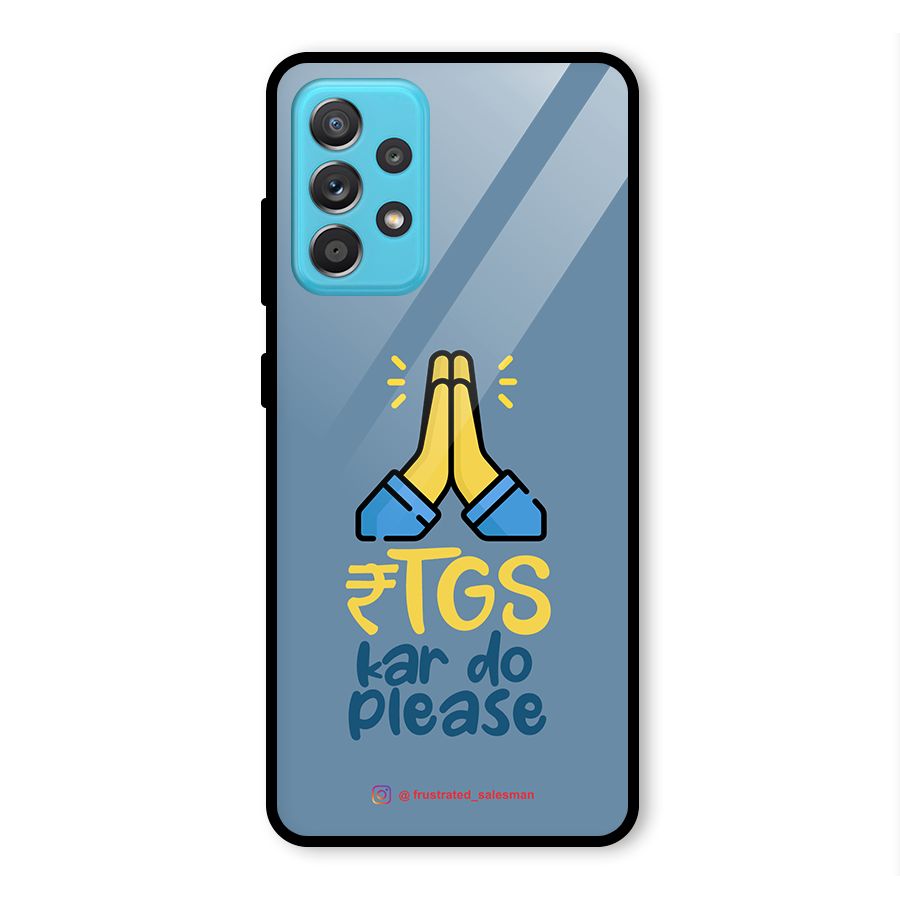 RTGS Kar Do Please SteelBlue Glass Back Case for Galaxy A52