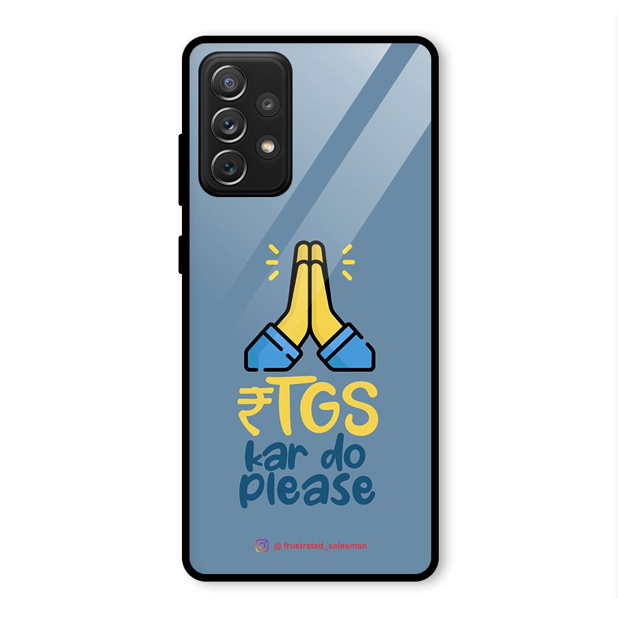 RTGS Kar Do Please SteelBlue Glass Back Case for Galaxy A72