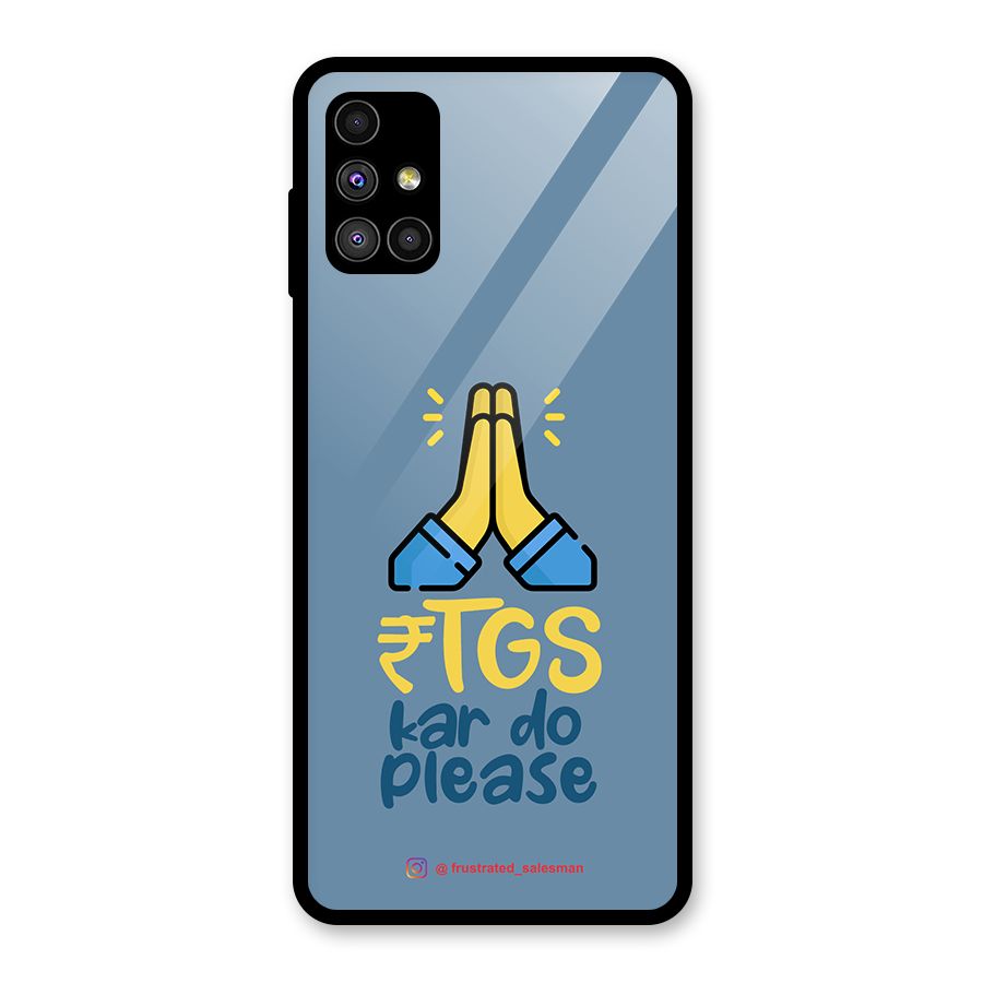RTGS Kar Do Please SteelBlue Glass Back Case for Galaxy M51