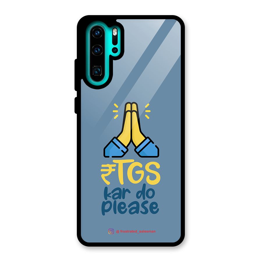 RTGS Kar Do Please SteelBlue Glass Back Case for Huawei P30 Pro