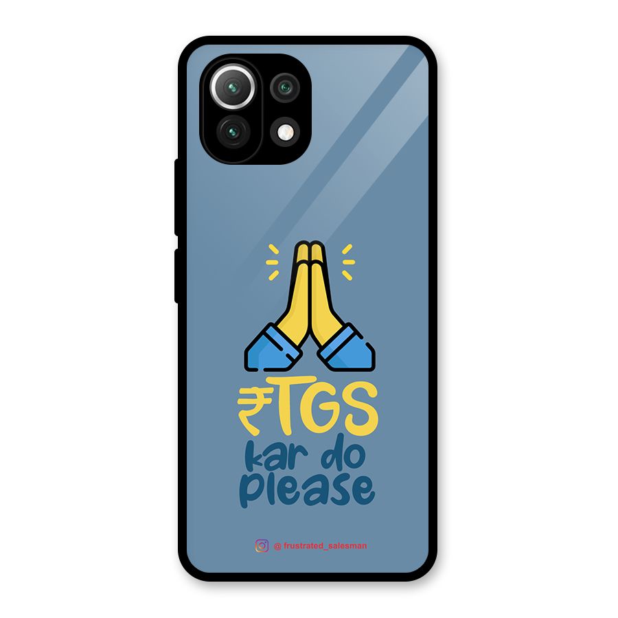 RTGS Kar Do Please SteelBlue Glass Back Case for Mi 11 Lite NE 5G