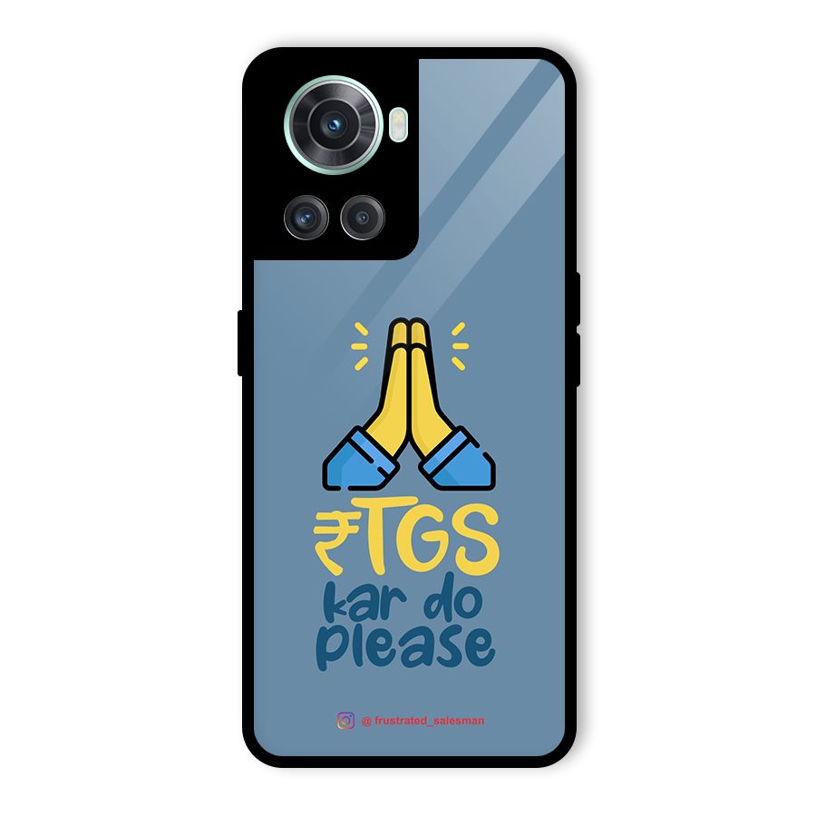 RTGS Kar Do Please SteelBlue Glass Back Case for OnePlus 10R