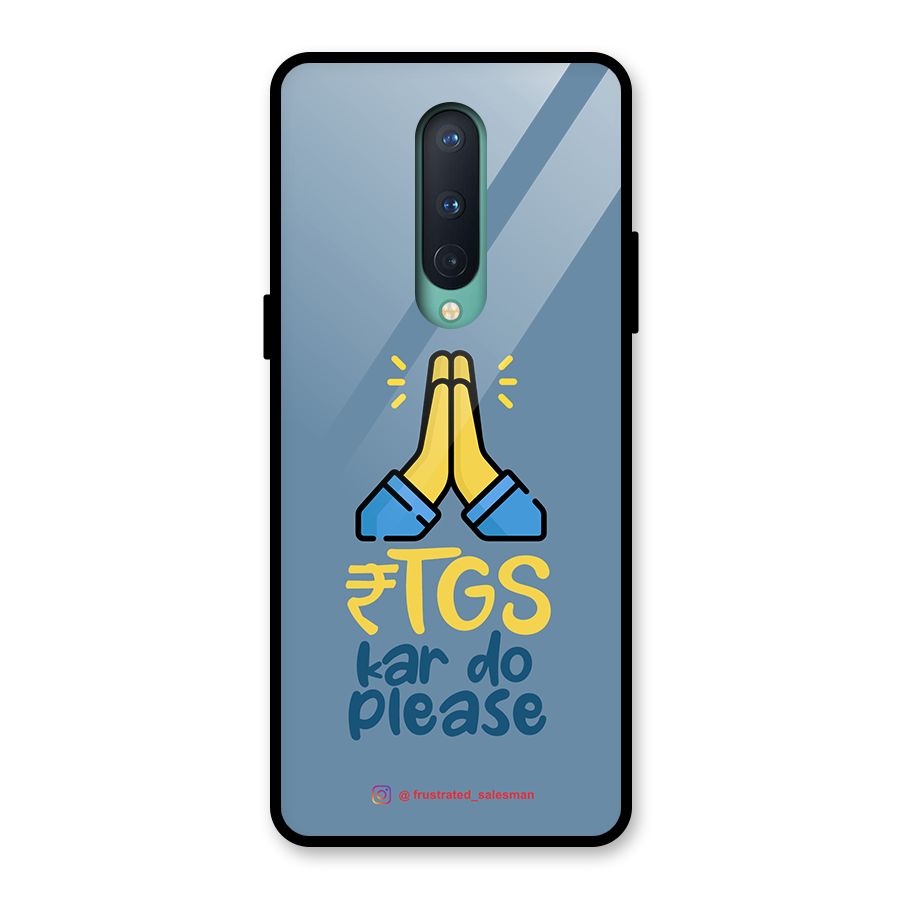 RTGS Kar Do Please SteelBlue Glass Back Case for OnePlus 8