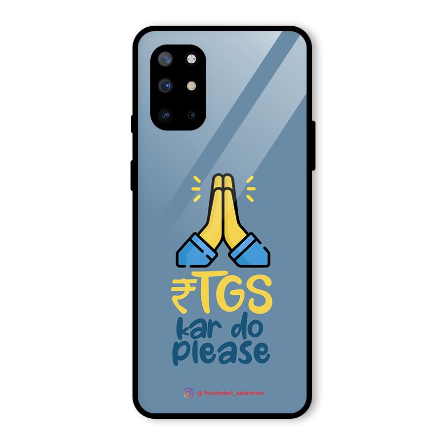 RTGS Kar Do Please SteelBlue Glass Back Case for OnePlus 8T