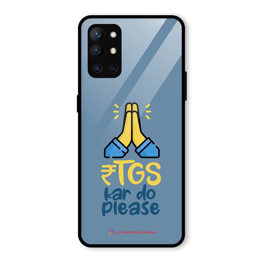 RTGS Kar Do Please SteelBlue Glass Back Case for OnePlus 9R