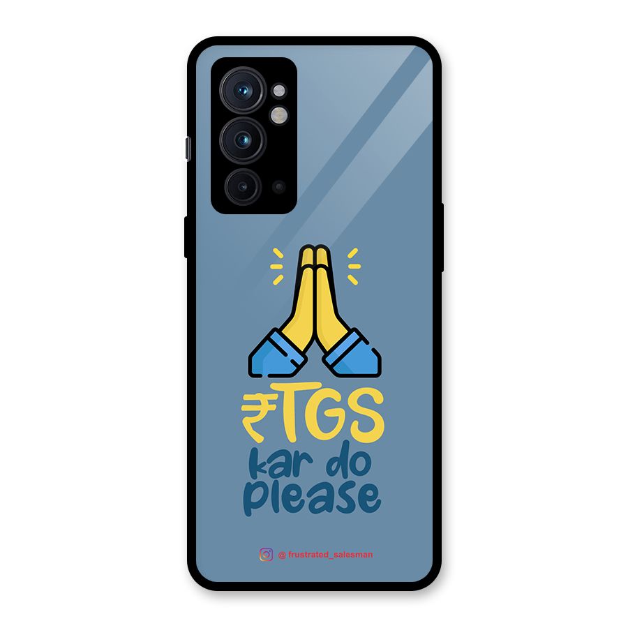RTGS Kar Do Please SteelBlue Glass Back Case for OnePlus 9RT 5G