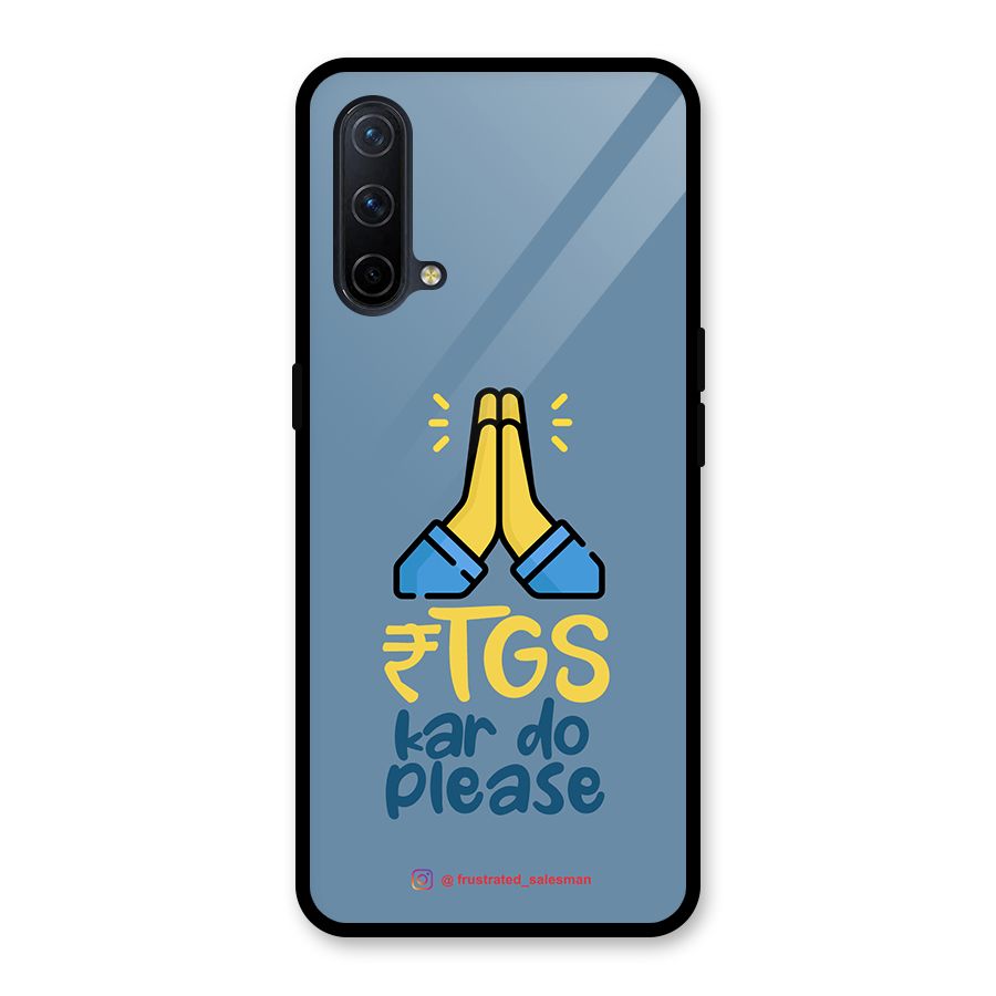 RTGS Kar Do Please SteelBlue Glass Back Case for OnePlus Nord CE 5G
