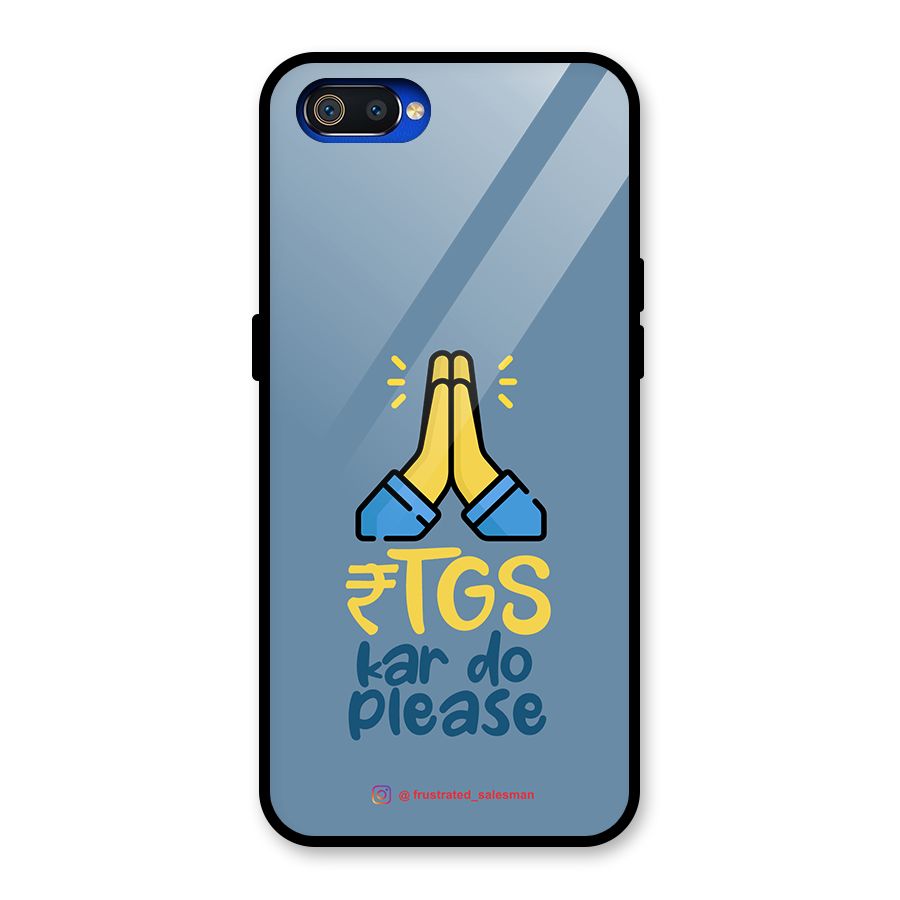 RTGS Kar Do Please SteelBlue Glass Back Case for Realme C2