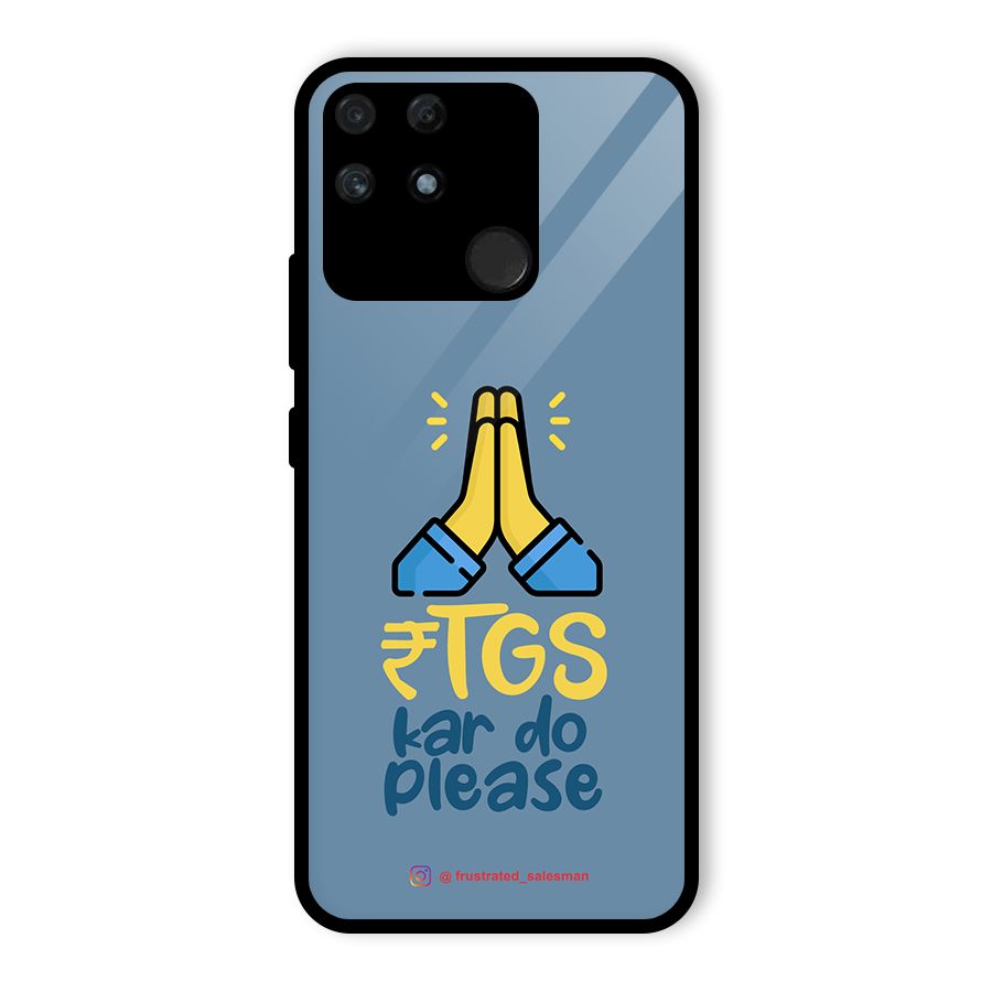 RTGS Kar Do Please SteelBlue Glass Back Case for Realme Narzo 50A