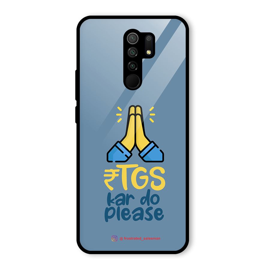 RTGS Kar Do Please SteelBlue Glass Back Case for Redmi 9 Prime