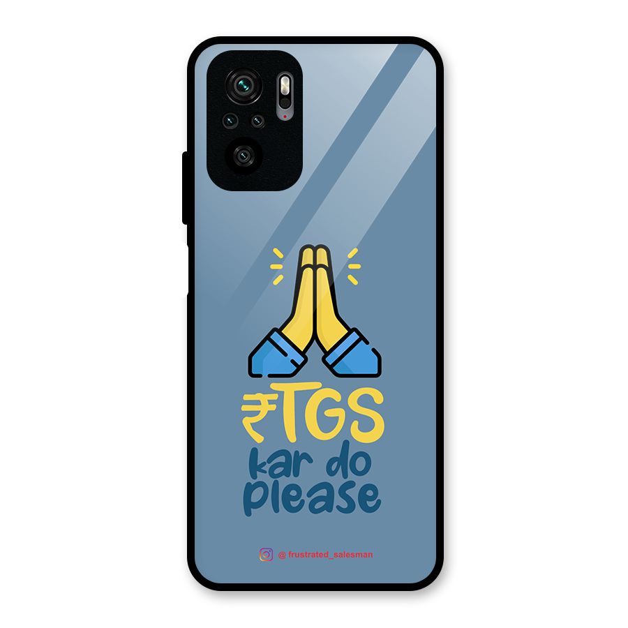 RTGS Kar Do Please SteelBlue Glass Back Case for Redmi Note 10S