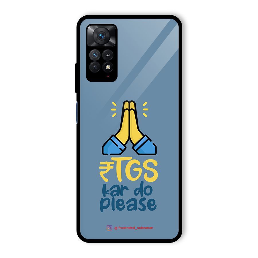 RTGS Kar Do Please SteelBlue Glass Back Case for Redmi Note 11 Pro