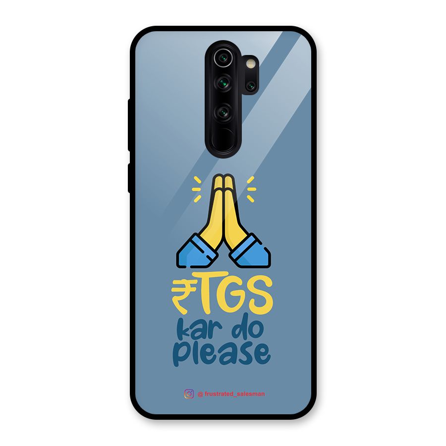 RTGS Kar Do Please SteelBlue Glass Back Case for Redmi Note 8 Pro