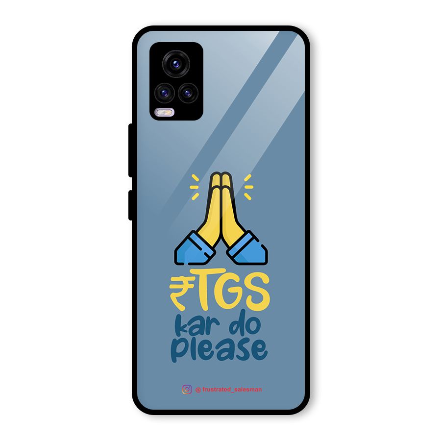 RTGS Kar Do Please SteelBlue Glass Back Case for Vivo V20