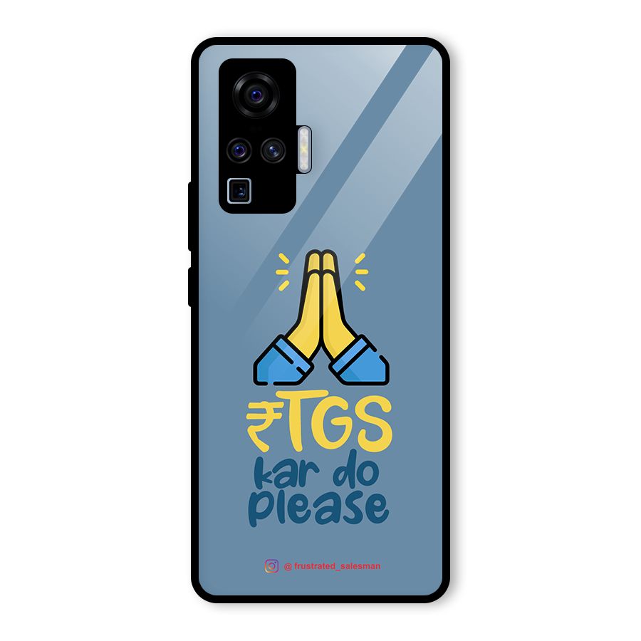 RTGS Kar Do Please SteelBlue Glass Back Case for Vivo X50 Pro