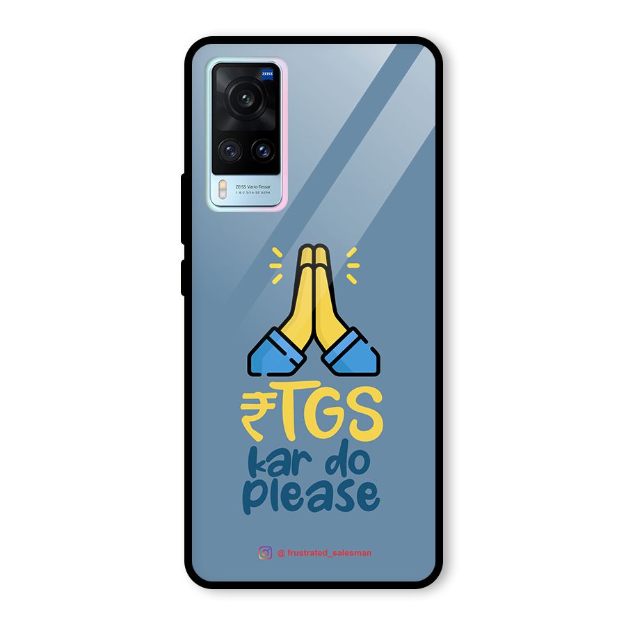 RTGS Kar Do Please SteelBlue Glass Back Case for Vivo X60