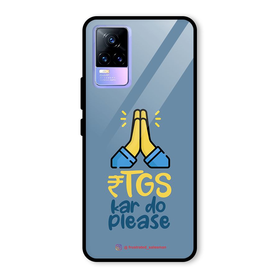 RTGS Kar Do Please SteelBlue Glass Back Case for Vivo Y73