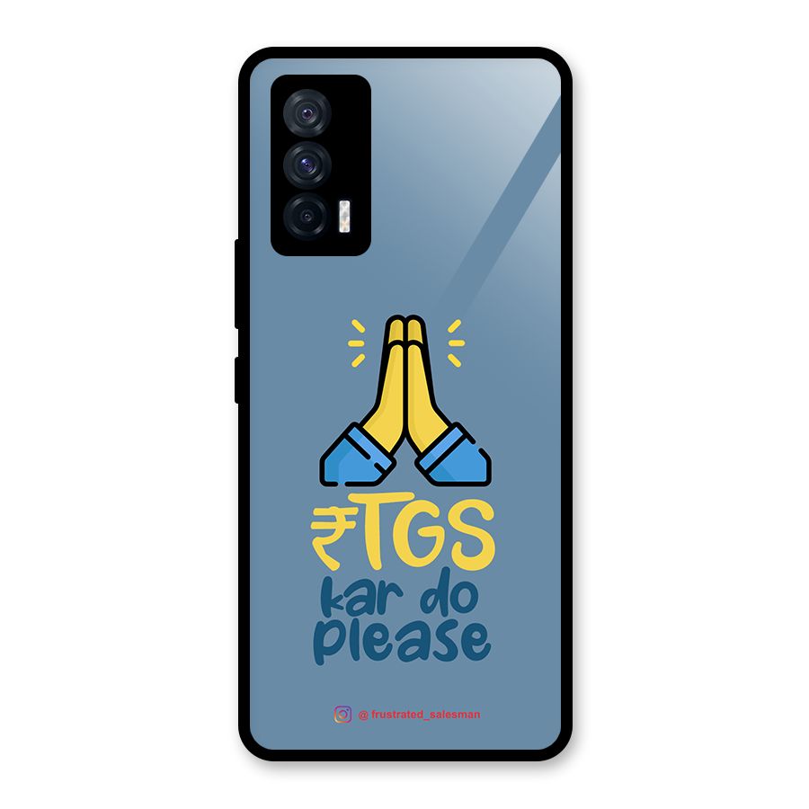 RTGS Kar Do Please SteelBlue Glass Back Case for Vivo iQOO 7 5G