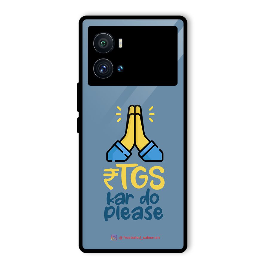 RTGS Kar Do Please SteelBlue Glass Back Case for Vivo iQOO 9 Pro