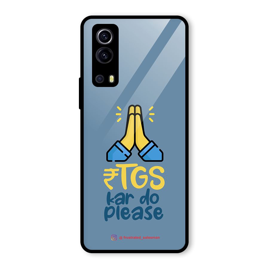 RTGS Kar Do Please SteelBlue Glass Back Case for Vivo iQOO Z3