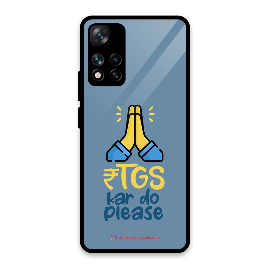 RTGS Kar Do Please SteelBlue Glass Back Case for Xiaomi 11i HyperCharge 5G
