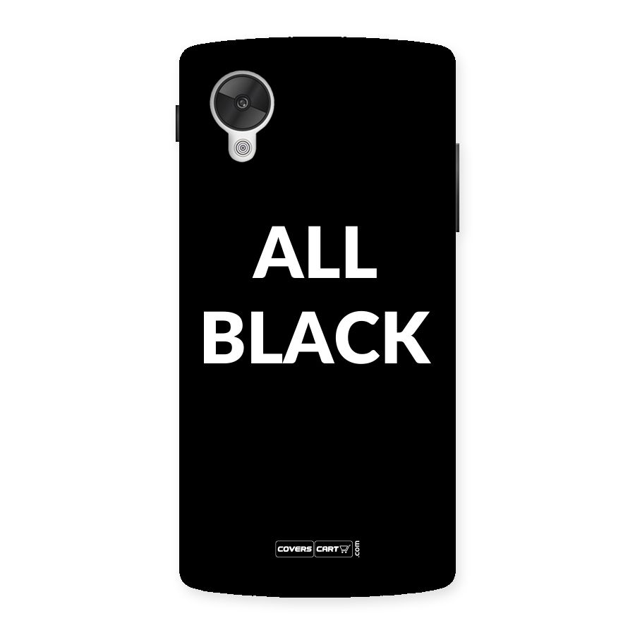 Raftaar All Black Back Case for Google Nexsus 5