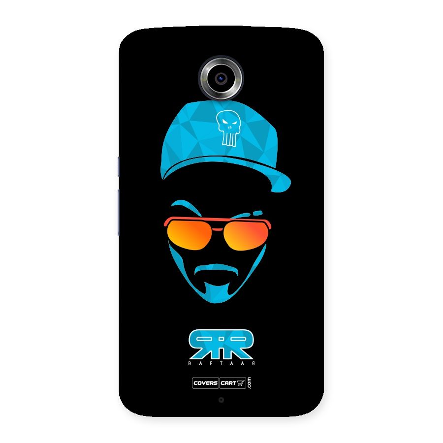 Raftaar Black and Blue Back Case for Nexsus 6