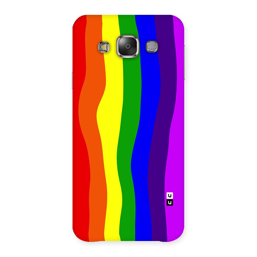 Rainbow Curves Back Case for Galaxy E7