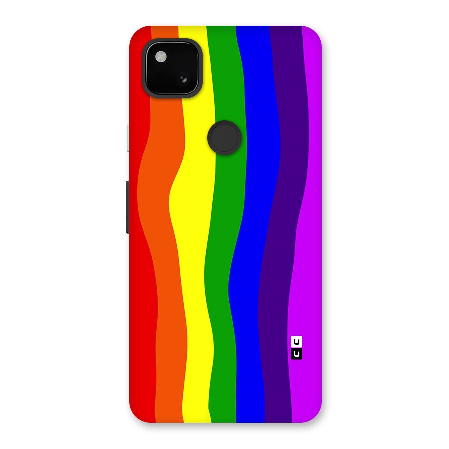 Rainbow Curves Glass Back Case for Google Pixel 4a
