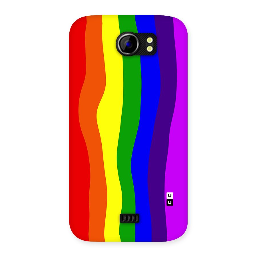 Rainbow Curves Back Case for Micromax Canvas 2 A110