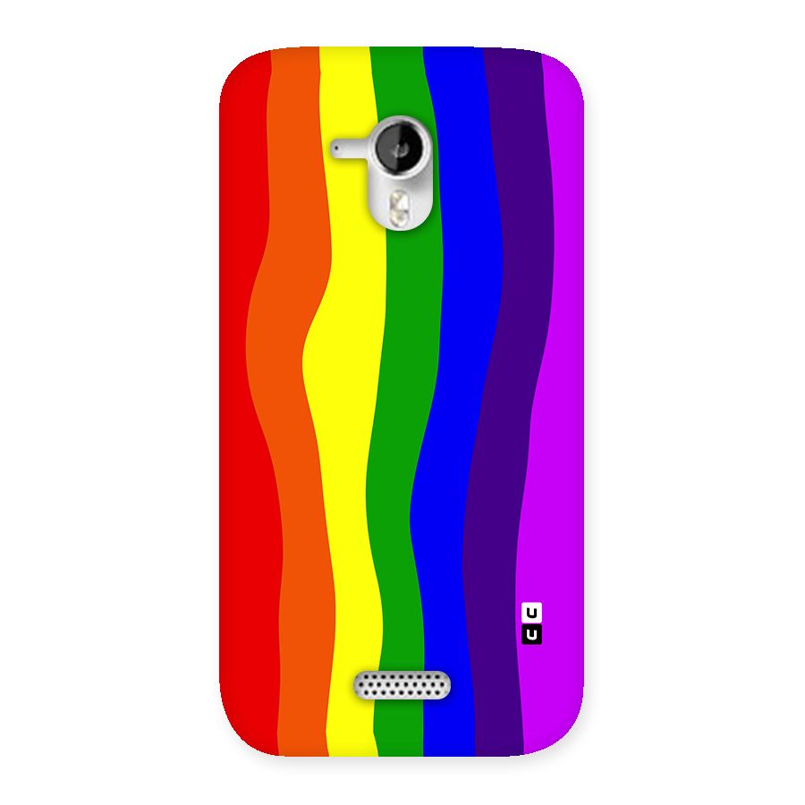 Rainbow Curves Back Case for Micromax Canvas HD A116