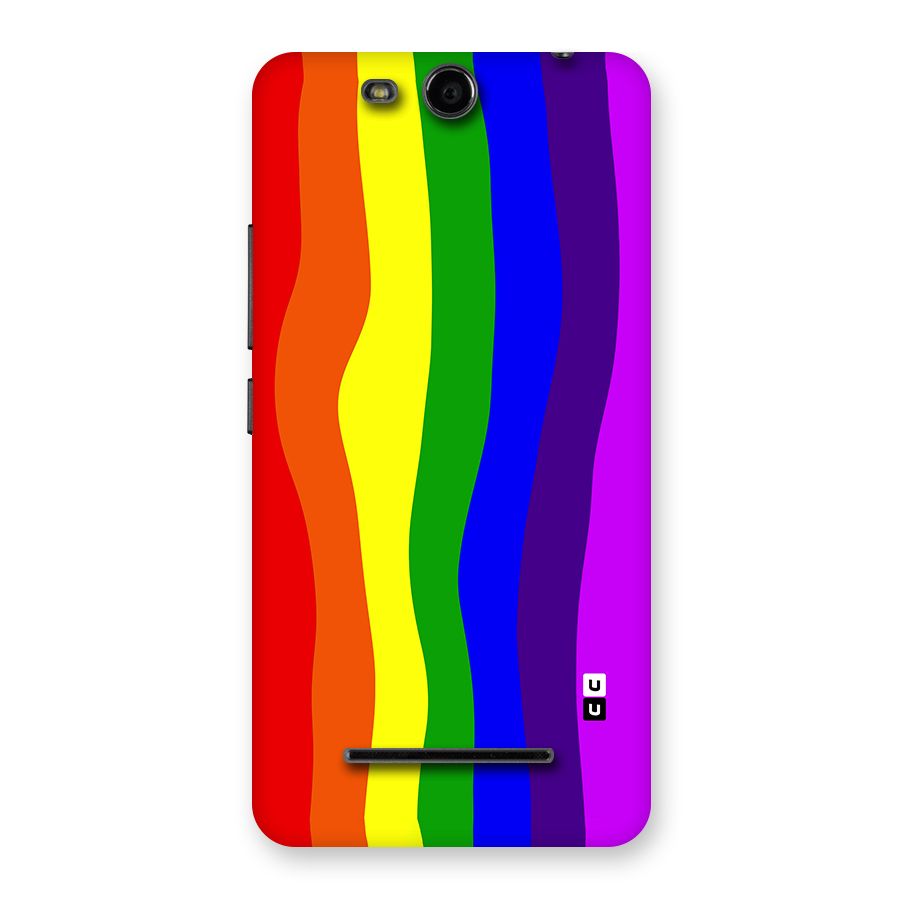Rainbow Curves Back Case for Micromax Canvas Juice 3 Q392