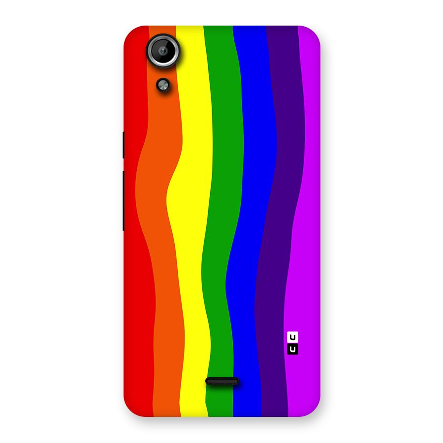 Rainbow Curves Back Case for Micromax Canvas Selfie Lens Q345