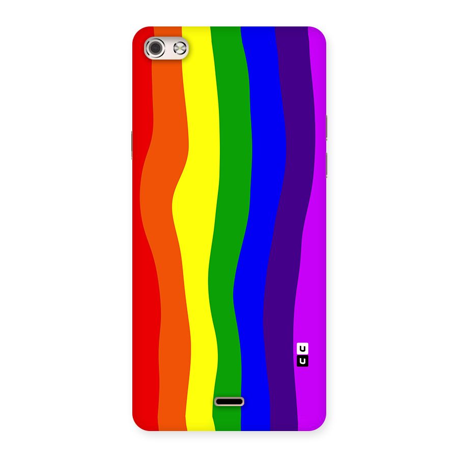 Rainbow Curves Back Case for Micromax Canvas Silver 5