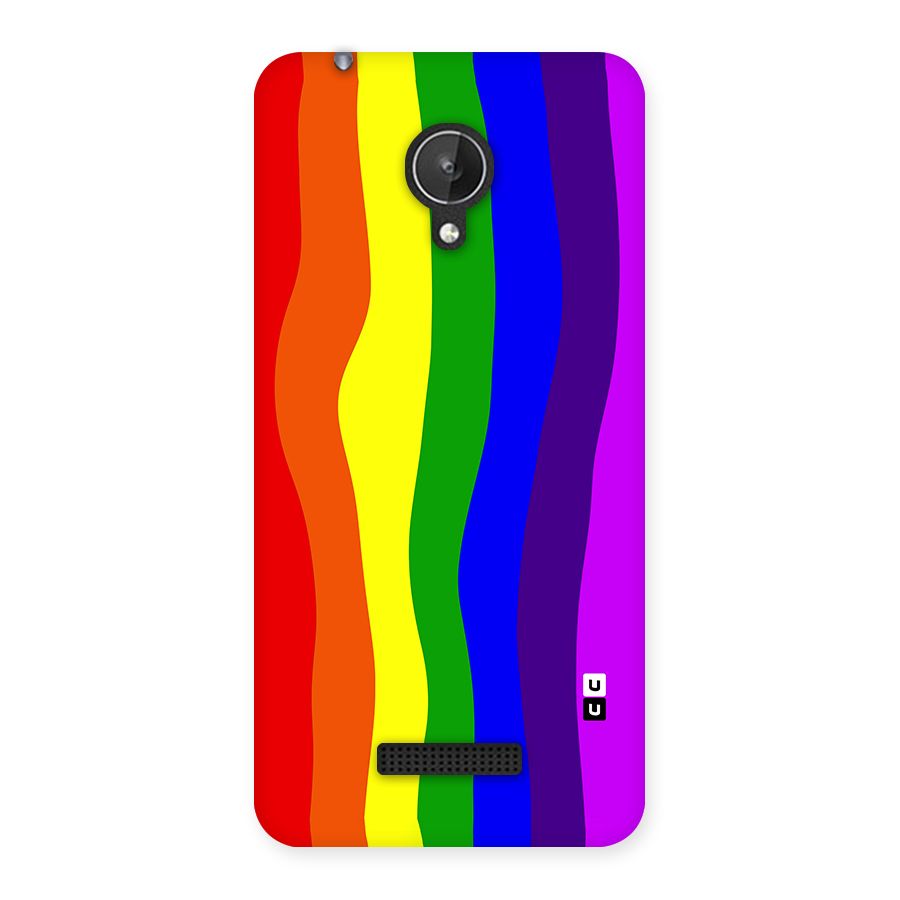Rainbow Curves Back Case for Micromax Canvas Spark Q380