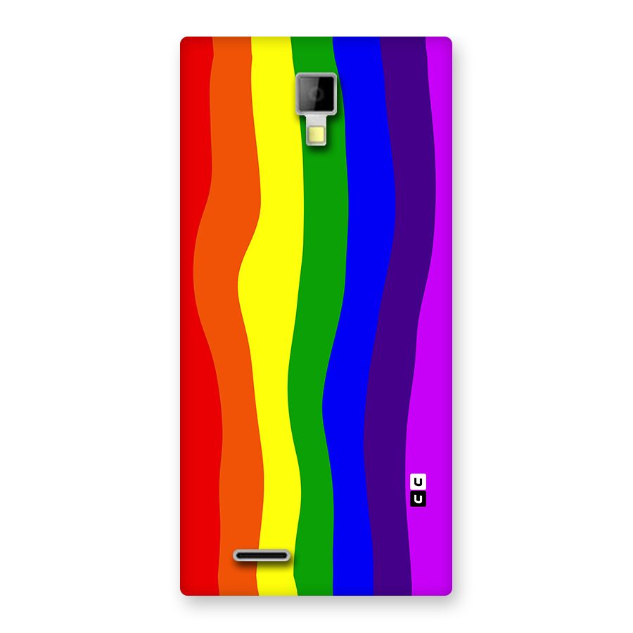 Rainbow Curves Back Case for Micromax Canvas Xpress A99