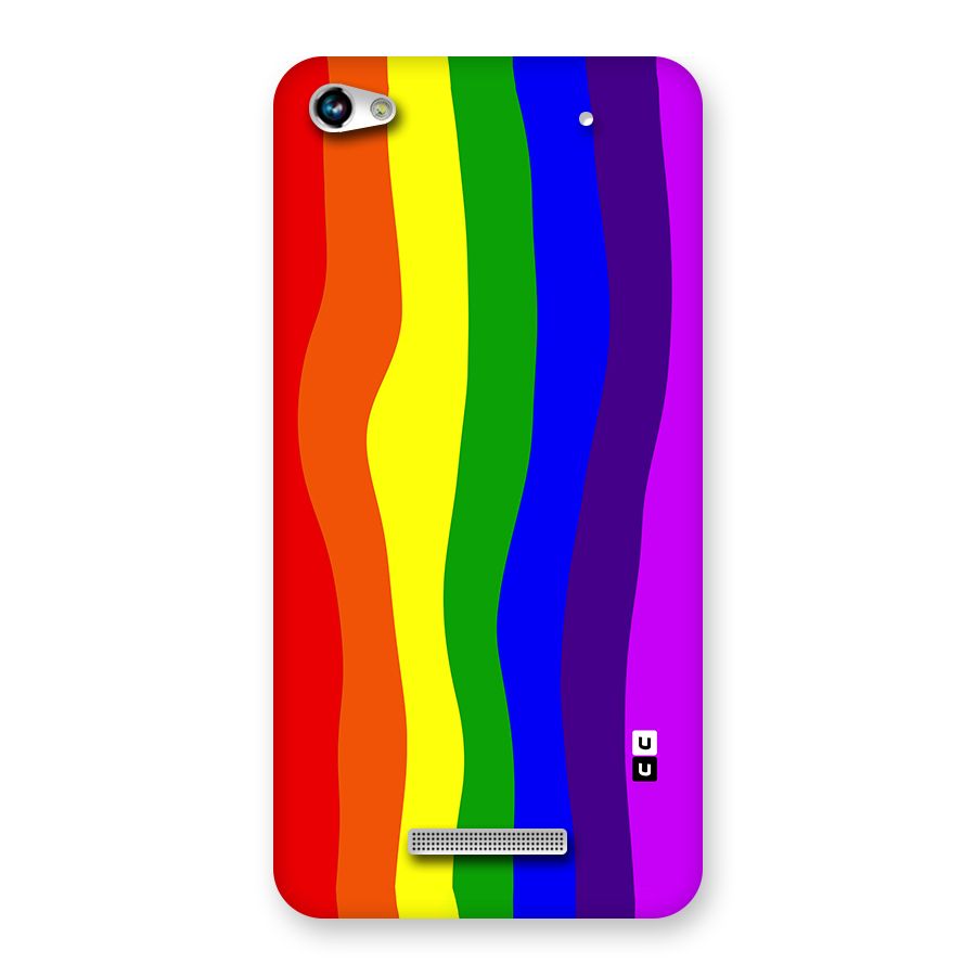 Rainbow Curves Back Case for Micromax Hue 2