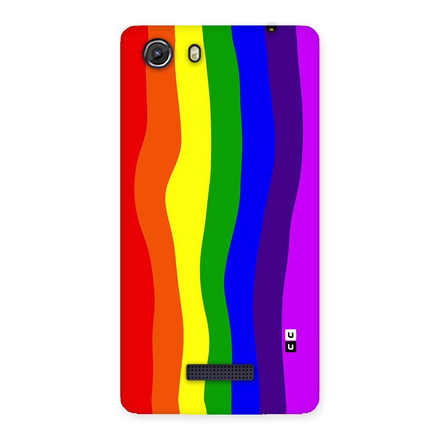 Rainbow Curves Back Case for Micromax Unite 3