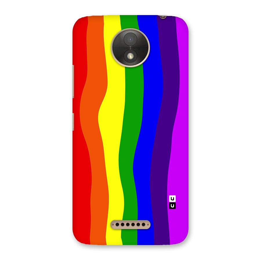 Rainbow Curves Back Case for Moto C Plus