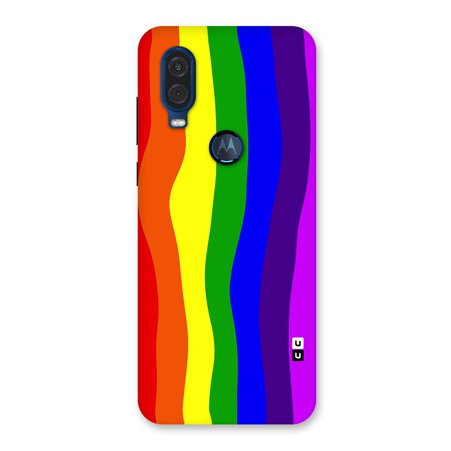 Rainbow Curves Back Case for Motorola One Vision