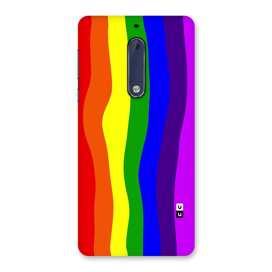 Rainbow Curves Back Case for Nokia 5