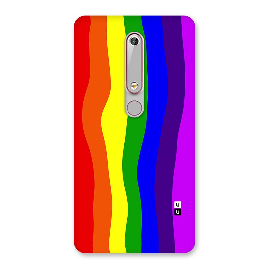 Rainbow Curves Back Case for Nokia 6.1
