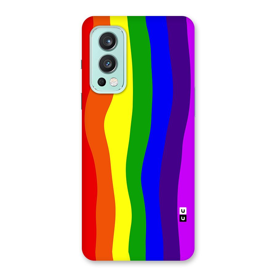 Rainbow Curves Glass Back Case for OnePlus Nord 2 5G