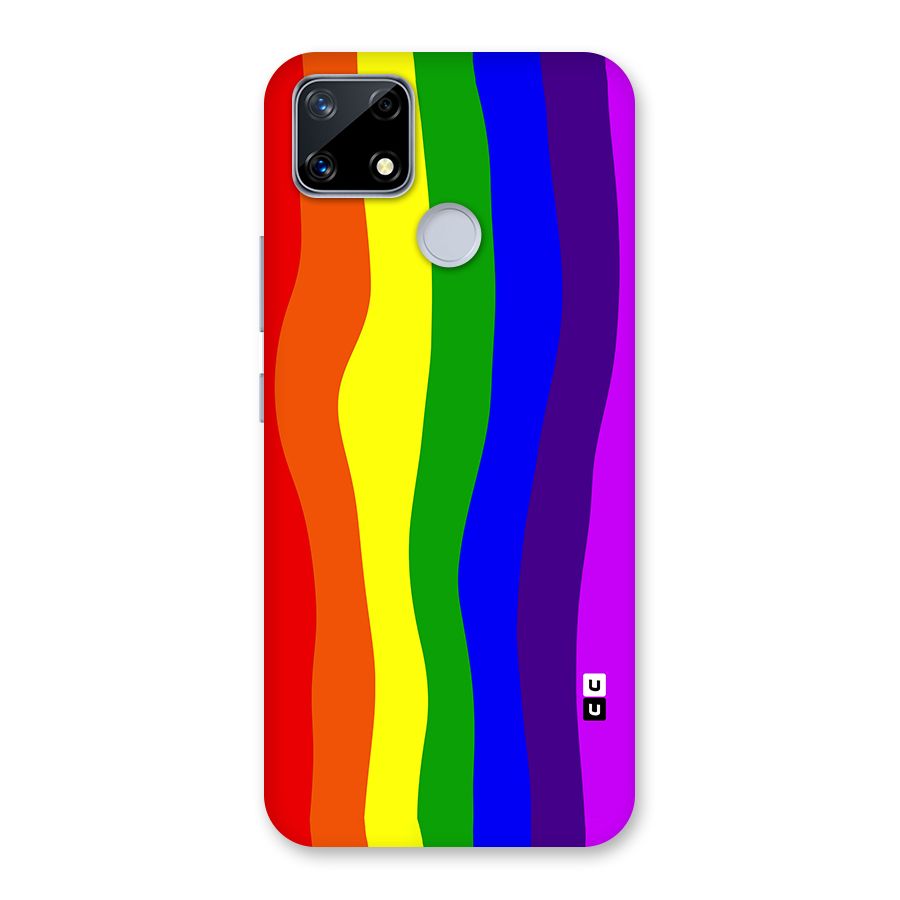 Rainbow Curves Glass Back Case for Realme Narzo 20
