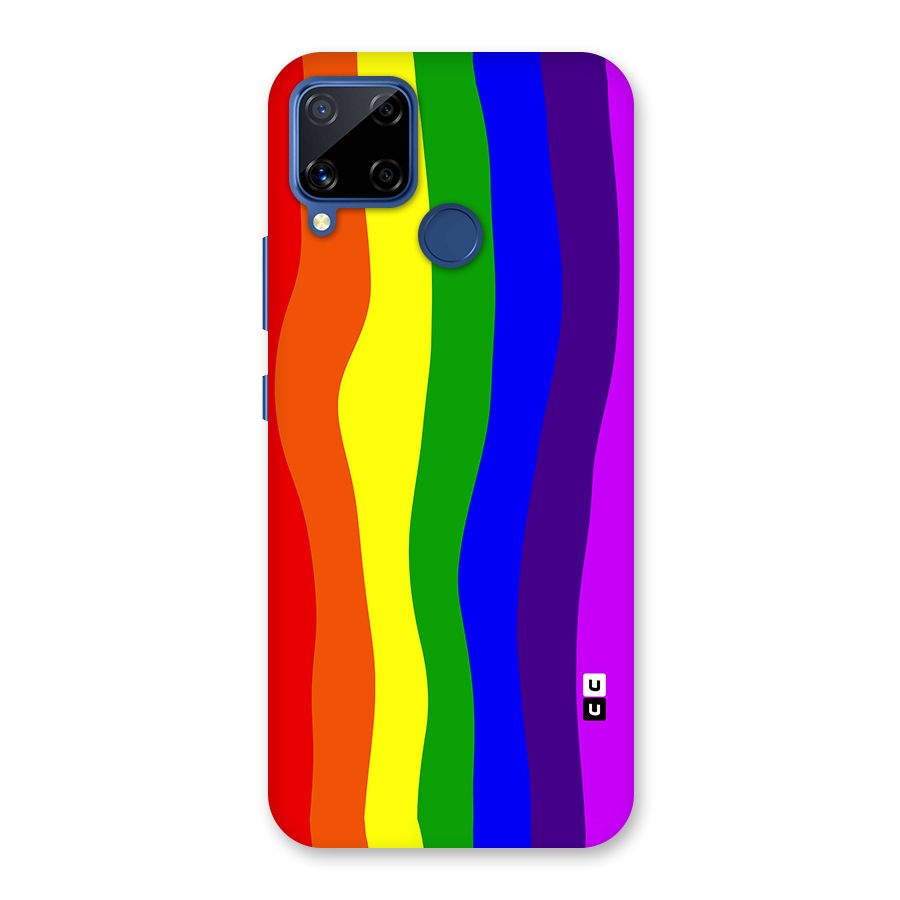Rainbow Curves Glass Back Case for Realme Narzo 30A